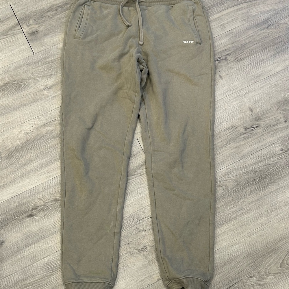 Roots olive green sweatpants